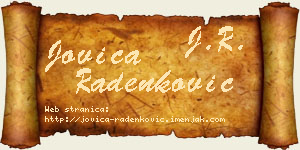 Jovica Radenković vizit kartica